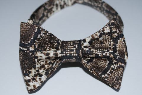 Snakeskin Print Bow Tie - Youth