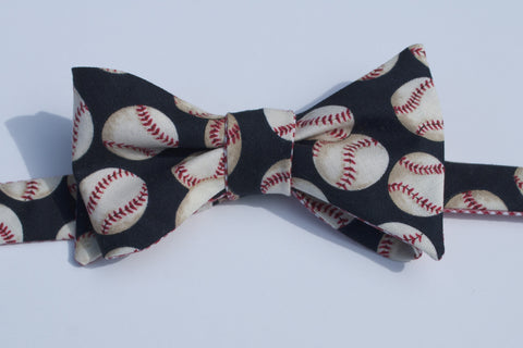 Baseball Bow Tie - blue