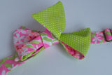 Designer Neon Pink Bright Bow Tie