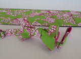 Designer Butterfly Pink and Green Bow Tie