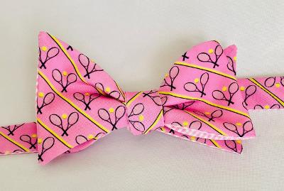 Tennis Bow Tie - blue