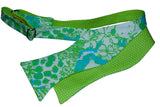 Designer Blue and Green Bow Tie