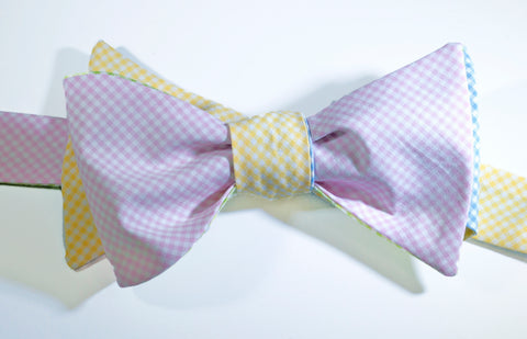 8-Way Gingham Bow Tie