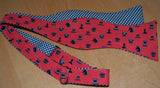 Chess Bow Tie - red