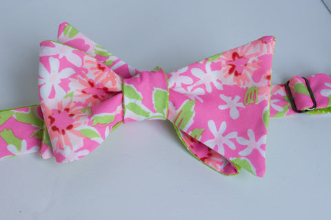 Designer Neon Pink Bright Bow Tie