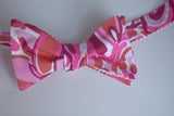 Designer Pink, Orange & Red Bow Tie