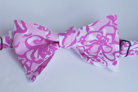 Designer Pink on Pink Bow Tie