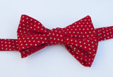 Red with Gold Dot Bow Tie