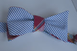 Red Spring Plaid Bow Tie