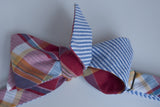 Red Spring Plaid Bow Tie