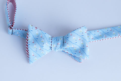 Sailboat Sports Bow Tie - light blue