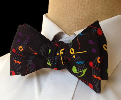 Musical Notes Brights Bow Tie