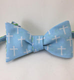 Christian cross bow tie