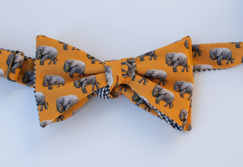 Elephant Bow Tie - gold