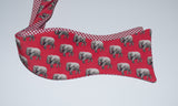 Elephant Bow Tie - red
