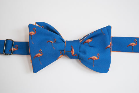 Flamingo Bow Tie - Royal Blue