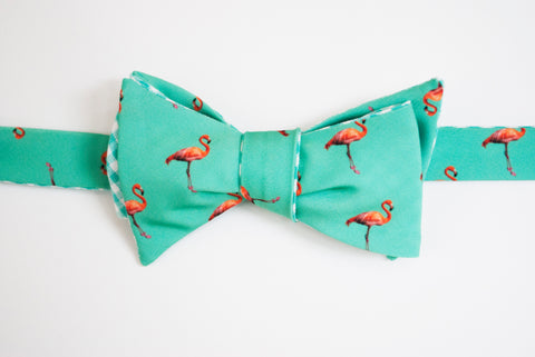 Flamingo Bow Tie - Teal