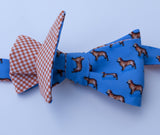 Golden Retriever Bow Tie - blue