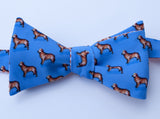 Golden Retriever Bow Tie - blue