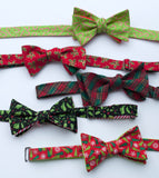 Christmas Bow Ties for Dogs - Festive Patterns