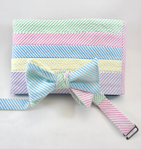 8-Way Seersucker Bow Tie