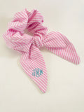 Pink Seersucker - Scrunchie
