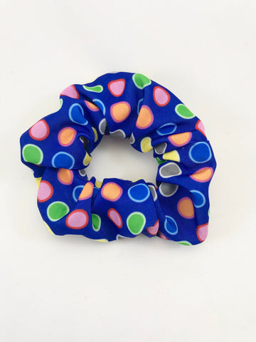 Blue & Colorful Dots - Scrunchie