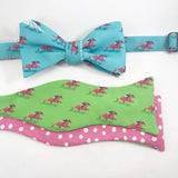 Race Horse Bow Tie - Turquoise