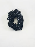 Black with Mini White Dots - Scrunchie