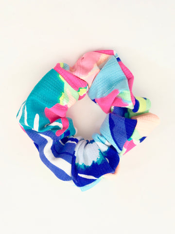 Designer Navy Abstract - Scrunchie