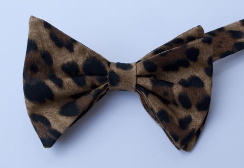 Leopard Print Bow Tie - Mens
