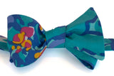 Designer Blue and Turquoise Bow Tie