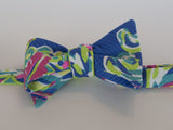 Designer Purple and Lime Bow Tie