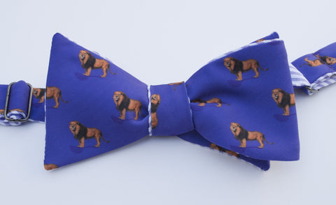 Lion Bow Tie - purple