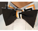 Gold & Black Chevron Bow Tie - Youth