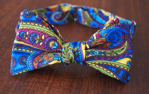 Vibrant Paisley Bow Tie