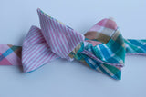 Patch Madras Pastel Plaid Bow Tie