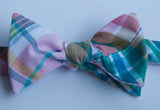 Patch Madras Pastel Plaid Bow Tie