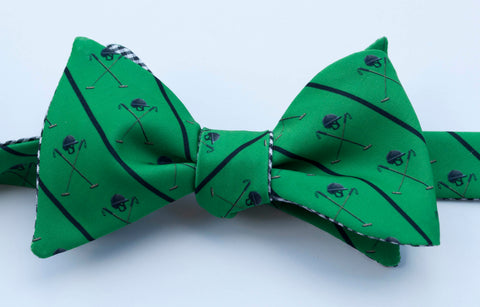 Polo Helmet Emblem Bow Tie - green