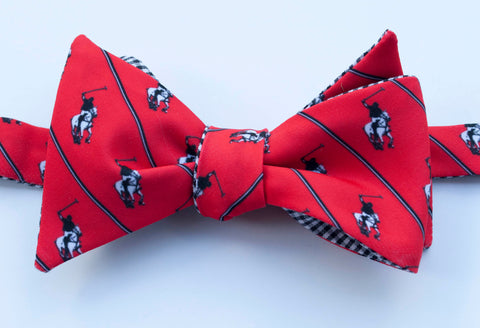 Polo Player Bow Tie - red