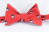 Pug Bow Tie - red