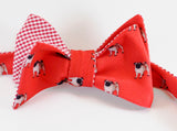Pug Bow Tie - red