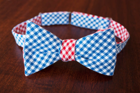 Tattersall Reversible Bow Tie - Choice of Colors!