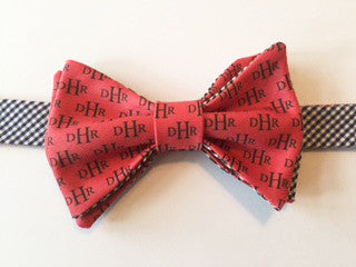 Red Monogram Bow Tie