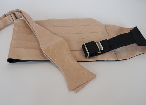 Rose Gold Silk Cummerbund and tie set