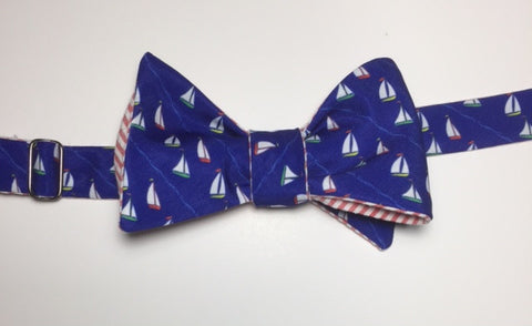 Sailboat Sports Bow Tie - navy blue