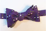 Wine Print Bow Tie - purple
