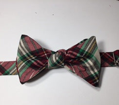 Winter Plaid Bow Tie